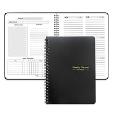 Load image into Gallery viewer, 52 Weeks Weekly Planner Notebook A5 Undated Spiral Agenda Daily Student Schedules Journal Stationery Office School Supplies