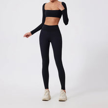 Load image into Gallery viewer, Ctenkevet Long-Sleeved Sports Fitness Set Women Outdoors Running Activewear Female Yoga Clothes Crop Top Sport Outfit For Woman