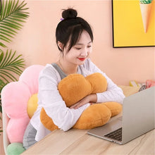 Load image into Gallery viewer, 12/35cm Stuffed Five Petal Flower Cushion Girly Room Decor Sunflower Pillow Bay Window Pink Flower Sit Bedroom Seat Pillow
