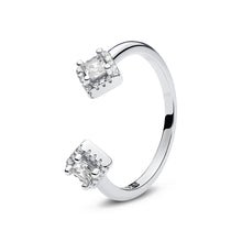 Load image into Gallery viewer, 925 Sterling Silver Rings For Women Original Crown Love Heart Wishbone Engagement Wedding Rose Gold Crystal Ring Luxury Jewelry