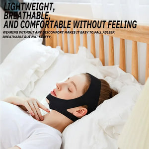 Anti Snoring Chin Strap - Adjustable Nose Belt Sleep Aid Ventilate Triangle Strap