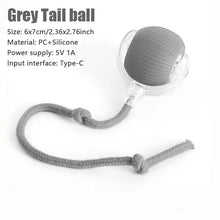 Load image into Gallery viewer, 1PC Smart Cat Toys Automatic Rolling Ball Fake Tail Rechargeable Electric Pet Interactive Toy Cat Training Imitate Mouse Tail 1P