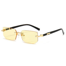 Load image into Gallery viewer, Rimless Sunglasses Rectangle Fashion Popular Women Men Shades Small Square Sun Glasses For Female Male Summer Traveling Oculos