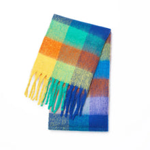 Load image into Gallery viewer, 2025 Winter Thick Warm Scarf Women Cashmere Shawl and Wraps Pashmina Neckerchief Bufanda Female Rainbow Hairy Tessel Echarpe New