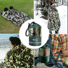 Load image into Gallery viewer, Emergency Camo Sleeping Bag - Waterproof Survival Outdoor Camping Hiking