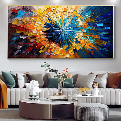 Scandinavian Abstract Wall Art Colorful Canvas Oil Painting HD Poster for Home Decor