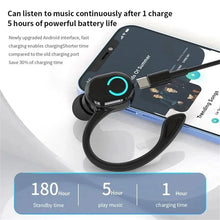 Load image into Gallery viewer, Bluetooth 5.2 Business Wireless Headphone Ear-Hook Mini HIFI Bass Noise Cancelling Earphone With Mic Earbuds Sport Game Headset