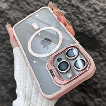 Load image into Gallery viewer, Luxury Magnetic Shockproof Phone Case For iPhone 15 14 13 12 11 16 17 Pro Max Plus 16E Funda Stand Glass Lens Protection Cover
