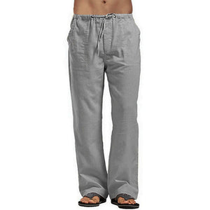 Men's Cotton Linen Pants: Casual Streetwear Lightweight Trousers