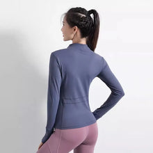 Load image into Gallery viewer, Women's Slim Fit Long Sleeve Sports Jacket Zip Fitness Yoga Workout Running Cardigan Warm Gym Activewear Top