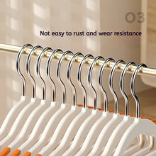 Load image into Gallery viewer, 10Pcs Black/Orange/Grey Multifunctional Wet and Dry Household Hanger Suitable for Hanging Clothes Bedroom Wardrobe Anti-Slip