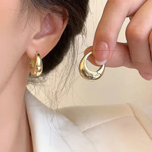Load image into Gallery viewer, 925 Sterling Silver Vintage Gold Round Earrings For Women Trendy Earring Jewelry Prevent Allergy Party Accessories Gift
