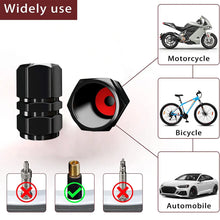 Load image into Gallery viewer, 4Pcs Aluminum Alloy Car Tire Valve Caps Wheel Covers for Auto Truck Motorcycle Bike