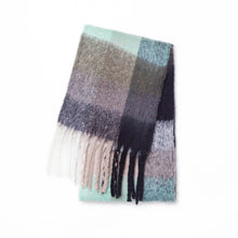 Load image into Gallery viewer, 2025 Winter Thick Warm Scarf Women Cashmere Shawl and Wraps Pashmina Neckerchief Bufanda Female Rainbow Hairy Tessel Echarpe New