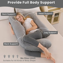 Load image into Gallery viewer, Pregnancy Pillows for Sleeping, J Shaped Full Body Maternity Pillow, Pregnancy Pillow for Women, Full Body Pillows for Sleeping