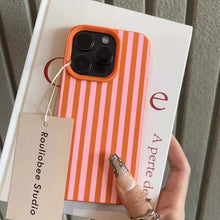 Load image into Gallery viewer, Colorful Striped Minimalist INS Couple Phone Case For iPhone 17 16 11 13 12 14 15 Pro Max XS X XR 7 8 Plus 16E 16 17 Pro Cover