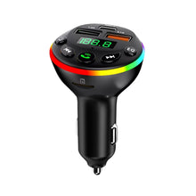 Load image into Gallery viewer, Car Bluetooth 5.0 FM Transmitter MP3 Modulator Player Handsfree Audio Receiver With 3 in 1 Charge Cable for IPhone Huawei Xiaomi