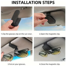 Load image into Gallery viewer, Car Sun Visor Glasses Case Sunglasses Clip Card Ticket Holder Fastener Pen Box For Tesla Model 3 Model Y Model S Model X Plaid