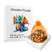 Load image into Gallery viewer, Wooden Dragon Puzzle - Irregular Shape, Colored Puzzle Gift Box for Adults &amp; Family