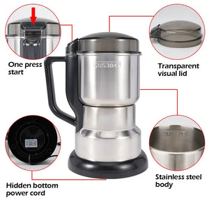 High Power Electric Coffee Grinder Kitchen Multifunctional Beans Spices Grinder