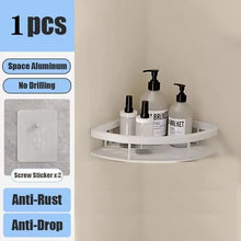 Load image into Gallery viewer, Bathroom Shelf No Drill Wall Mounted Shampoo Bottle Shower Corner Rack Toilet Storage Rack Aluminum Bathroom Kitchen Accessories