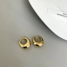 Load image into Gallery viewer, Stainless Steel Smooth Metal Chunky Hoop Earrings For Women Girls Fashion Round Circle Hoops Statement Earrings Punk Jewelry