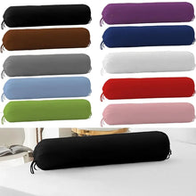 Load image into Gallery viewer, Solid Color Long Cylindrical Pillowcase Removable Washable Bedroom Neck Bolster Pillowslip Household Durable Pillow Case