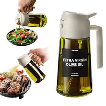 Load image into Gallery viewer, 470 ml Oil Sprayer for Cooking,2-in-1 Olive Oil Dispenser and Oil Spray Bottle,Oil Spray with Stickers,Thick Glass Spray Bottle