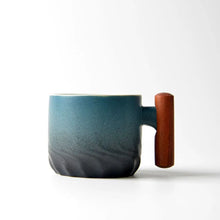 Load image into Gallery viewer, Creative Handmade Exquisite Coffee Cup Vintage Coffee Cup With Wooden Handle Mug Cups Mugs Drinkware Kitchen Dining Bar Home