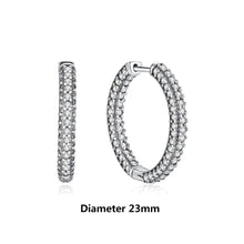 Load image into Gallery viewer, Original 925 Sterling Silver Earrings 2025 Stud Hoop Crystal Earings For Women Rose Gold Crown Heart Infinity Bee Earing Jewelry