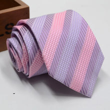 Load image into Gallery viewer, Classic Stripe Necktie Men Business Formal Wedding Tie 8cm Blue Black Pink Red Neck Ties Fashion Shirt Dress Accessories