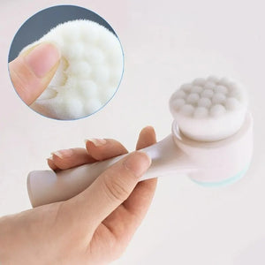 Double Sided Silicone Face Washing Brush - Blackhead Remover & Pore Cleanser Tool