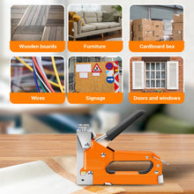 Load image into Gallery viewer, Heavy Duty Staple Gun, 3 in 1 Upholstery Staple Nail Steel Gun with 3000 Staples, Stapler Gun for Wood, Crafts, Carpentry
