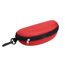 Load image into Gallery viewer, 1pc Portable Sunglasses Case Protector Oxford Cloth Hard EVA Zippered Eyeglasses Case with Carabiner Unisex Eyewear Accessories
