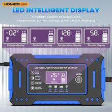 Load image into Gallery viewer, Battery Repair LCD Display 6A 12V Intelligent Car Battery Charger Car and Motorcycle Battery Charging Unit Lead-Acid