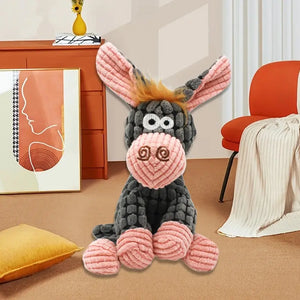 Donkey Plush Dog Toy - Interactive Molar Training, Bite Resistant Pet Supplies