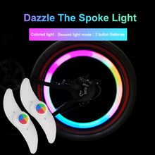 Load image into Gallery viewer, Colorful LED Bike Wheel Spoke Light Waterproof MTB Bicycle Tire Flash Warning Lamp