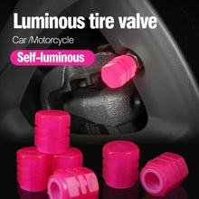 Load image into Gallery viewer, 20PCS Luminous Tire Valve Caps Motorcycle Bike Wheel Nozzle Dustproof Tyre Valve Stem Fluorescent Night Glowing Car Decor