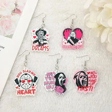 Load image into Gallery viewer, Fashionable Halloween Skull Drop Earrings Acrylic Cartoon Gift Accessories