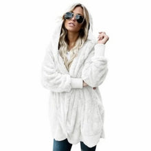 Load image into Gallery viewer, 12 Colors Fleece Sweatshirt Long Cardigans Autumn Winter Female Long Sleeve Double Side Wear Flurry Loose Hoodie Coats Outwear
