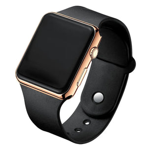 Digital LED Watch – Unisex Square Design with Silicone Strap
