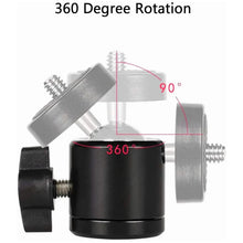 Load image into Gallery viewer, Hot Shoe 1/4 Screw Hole Tripod Mount Camera Head Adapter Ball Head with Lock LED Light Flash Bracket Holder For DSLR DV Cameras