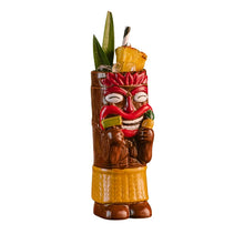 Load image into Gallery viewer, Hawaiian Style Brown Tiki Mug Creative Cocktail Mug Cup Zombie Ceramic Tiki Mug Drinkware Cup Mug For Tiki Bar Party