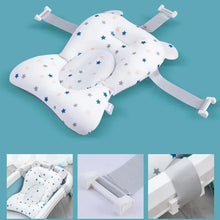 Load image into Gallery viewer, Portable Baby Bathtub Pad Adjustable Shower Cushion Newborn Support Foldable Bath Seat