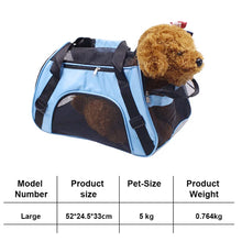 Load image into Gallery viewer, Cat Bags Portable Puppy Dog Carrier Bag Cats Handbag Mesh Breathable Foldable Travel Pet Bag Pet Carrying Supplies