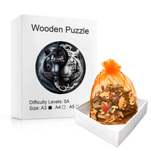 Load image into Gallery viewer, Yin Yang Tiger Puzzle: Handmade Family Fun, Educational Gift