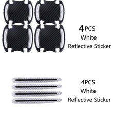 Load image into Gallery viewer, 8 General-Purpose 3D Carbon Fiber Car Door Handle Stickers Scratch-Resistant Stickers Car Safety Reflective Strip Auto Stickers
