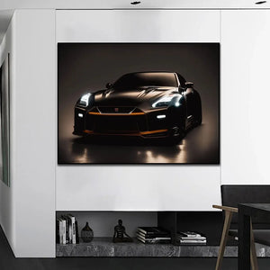 Modern Minimalist Supercar Wall Art 911 Ford GT R8 GTR MC20 HD Canvas Print Decor