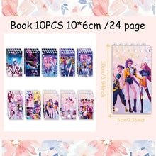 Load image into Gallery viewer, 10PCS Kpop Demon Hunters Notebook Huntrix Rumi Mira Zoey Binder Anime Pattern Stationery Supplies Back To School Gifts 10*6cm