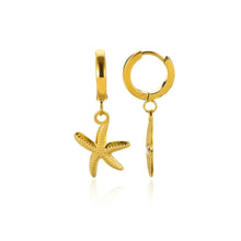 Load image into Gallery viewer, Vintage Summer Starfish Stainless Steel Stud Earrings For Women Simple Star Shell Earrings Stud Ocean Party Jewelry Gift 2025
